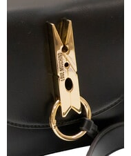 LOVE MOSCHINO PINNED LOVE Minibolso con correa para el hombro negro - Bolsos Mujer - 4