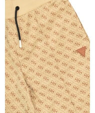 GUESS KIDS ACTIVE pantalones deportivos 4g aop beige blanco - pantalones para ni&ntilde;os - 3