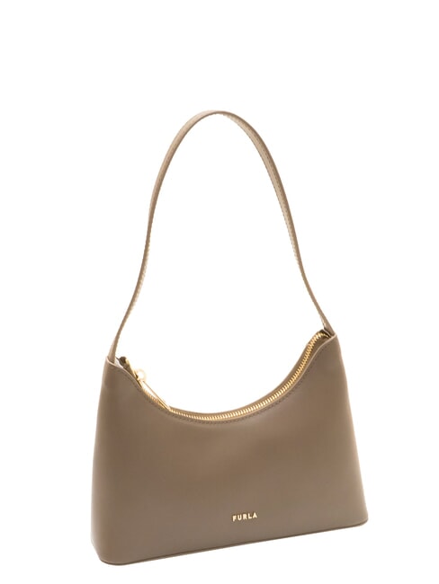 DIAMANTE Bolso de hombro de piel caoba - Bolsos Mujer