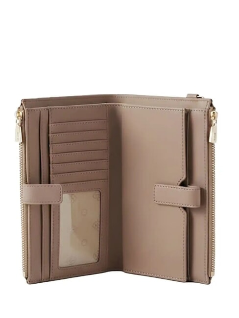 ANISE SLG Cartera de mujer logotipo de color topo oscuro - Carteras Mujer