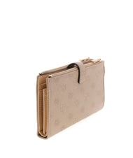 GUESS ANISE SLG Cartera de mujer logotipo de color topo oscuro - Carteras Mujer - 3