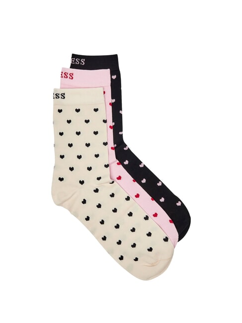 HEART Paquete de 3 pares de calcetines tulip&aacute;n negro coral &eacute;l - Calcetines unisex