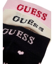GUESS HEART Paquete de 3 pares de calcetines tulip&aacute;n negro coral &eacute;l - Calcetines unisex - 3