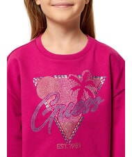 GUESS KID Sudadera de algod&oacute;n para ni&ntilde;a fucsia - Sudadera Beb&eacute; - 3