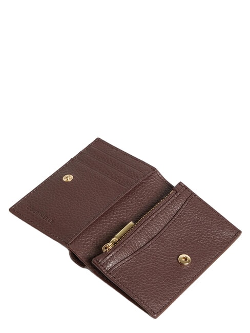 METALLIC SOFT Cartera compacta de cuero baya - Carteras Mujer