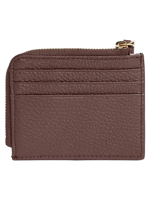 TASSEL Tarjetero con cremallera en piel martillada baya - Carteras Mujer