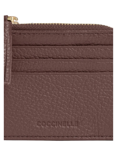 TASSEL Tarjetero con cremallera en piel martillada baya - Carteras Mujer