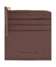 COCCINELLE TASSEL Tarjetero con cremallera en piel martillada baya - Carteras Mujer - 4