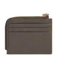 COCCINELLE TASSEL Tarjetero con cremallera en piel martillada lodo - Carteras Mujer - 3