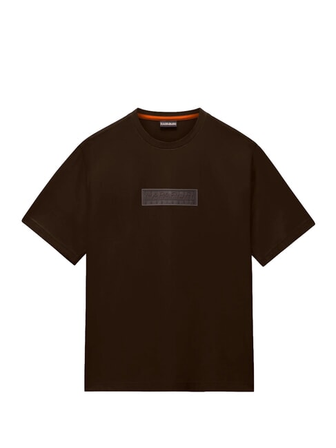 S-BOX LOGO SS 1 Camiseta de algod&oacute;n marr&oacute;n oscuro - camiseta