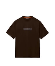 NAPAPIJRI S-BOX LOGO SS 1 Camiseta de algod&oacute;n marr&oacute;n oscuro - camiseta - 3