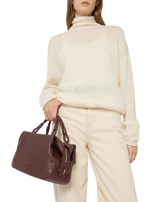 LIZZIE Bolso de mano con correa para el hombro, de piel. baya - Bolsos Mujer