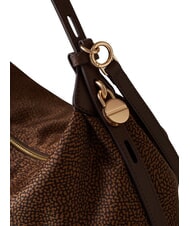 BORBONESE PRIVE L Bolso de hombro con correa para el hombro. casta&ntilde;a - Bolsos Mujer - 4