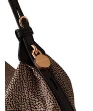 BORBONESE PRIVE L Bolso de hombro con correa para el hombro. OP / NATURAL / NEGRO - Bolsos Mujer - 3