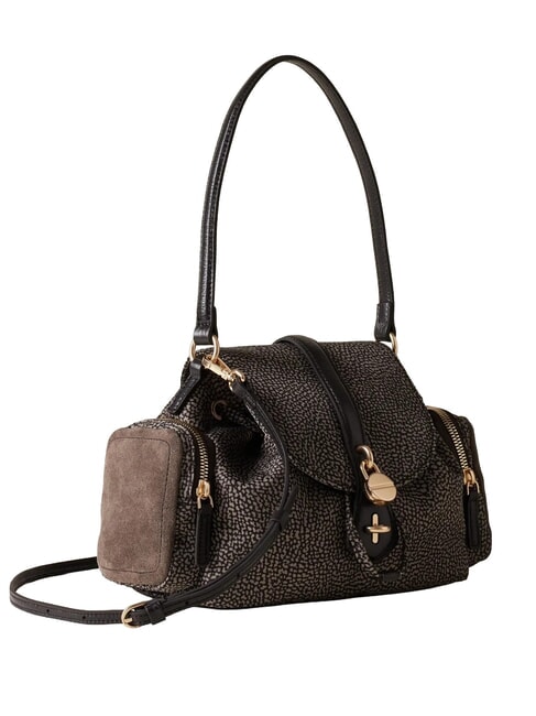 POCHE Bolso de hombro con correa para el hombro. alquitr&aacute;n - Bolsos Mujer