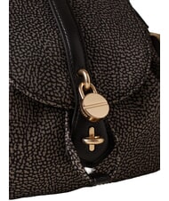 BORBONESE POCHE Bolso de hombro con correa para el hombro. alquitr&aacute;n - Bolsos Mujer - 4