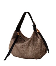 BORBONESE PRIVE Bolso de hombro con correa para el hombro. OP / NATURAL / NEGRO - Bolsos Mujer - 2