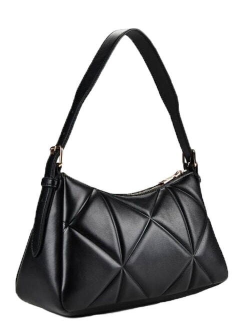 EMBOSSED QUILTED Bolso de hombro ajustable negro - Bolsos Mujer