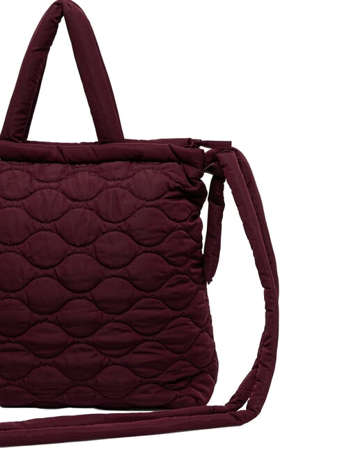 PUFF Bolso de mano con correa para el hombro. Burdeos - Bolsos Mujer