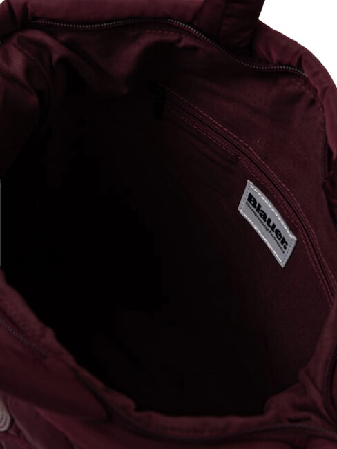 PUFF Bolso de mano con correa para el hombro. Burdeos - Bolsos Mujer
