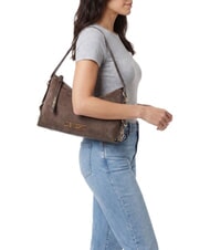 LOVE MOSCHINO SIGNATURE ZIP Bolso de hombro ajustable marr&oacute;n/marr&oacute;n - Bolsos Mujer - 2