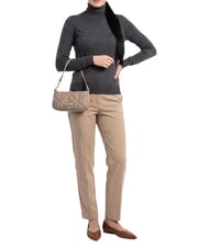 LOVE MOSCHINO EMBOSSED QUILTED Bolso de hombro arena - Bolsos Mujer - 2