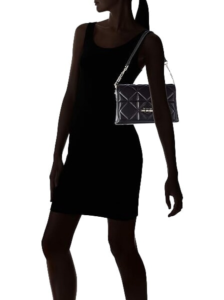 OVAL FRIEZE Bolso de hombro negro - Bolsos Mujer
