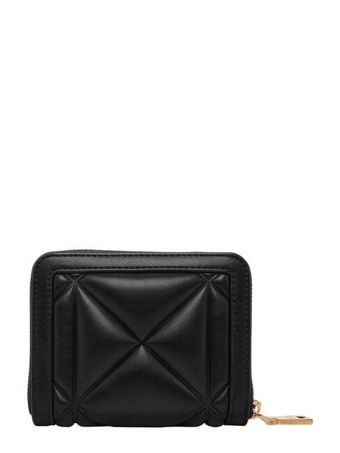 EMBOSSED QUILTED Cartera compacta con cierre de cremallera negro - Carteras Mujer