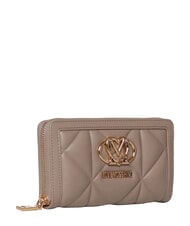 LOVE MOSCHINO EMBOSSED QUILTED Cartera grande con cremallera. arena - Carteras Mujer - 3