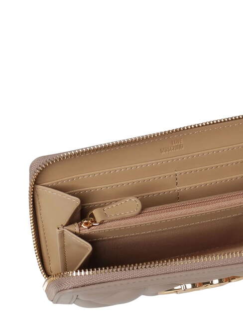EMBOSSED QUILTED Cartera grande con cremallera. arena - Carteras Mujer