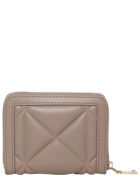 EMBOSSED QUILTED Cartera compacta con cierre de cremallera arena - Carteras Mujer