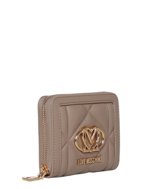EMBOSSED QUILTED Cartera compacta con cierre de cremallera arena - Carteras Mujer