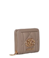 LOVE MOSCHINO EMBOSSED QUILTED Cartera compacta con cierre de cremallera arena - Carteras Mujer - 3