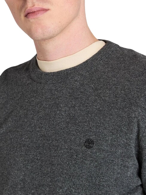 MERINO Jersey de cuello redondo en mezcla de lana dgh-obsn - Su&eacute;teres de los hombres