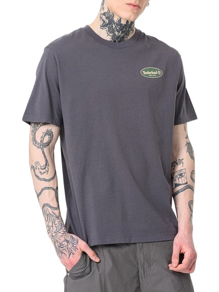 GAS STATION Camiseta de manga corta, algod&oacute;n puro perla ennegrecida - camiseta