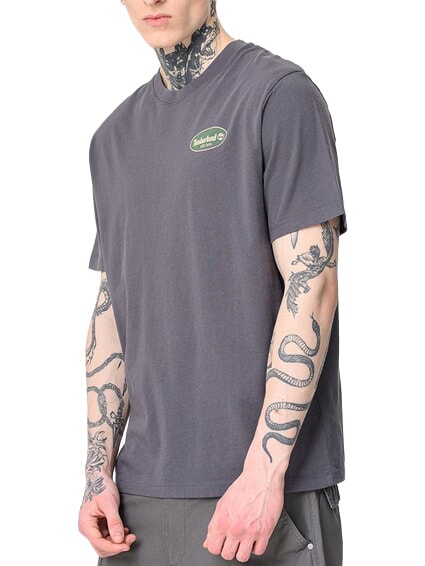 GAS STATION Camiseta de manga corta, algod&oacute;n puro perla ennegrecida - camiseta