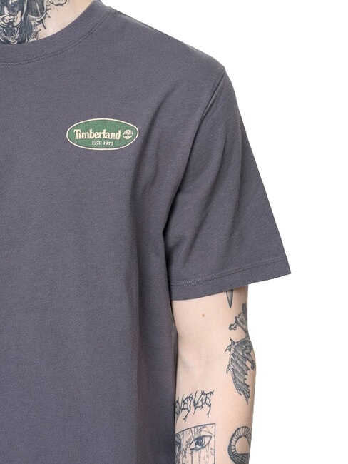 GAS STATION Camiseta de manga corta, algod&oacute;n puro perla ennegrecida - camiseta