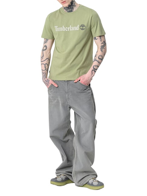 KENNEBEC RIVER LINEAR LOGO Camiseta de algod&oacute;n verde claro - camiseta