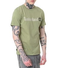 TIMBERLAND KENNEBEC RIVER LINEAR LOGO Camiseta de algod&oacute;n verde claro - camiseta - 4