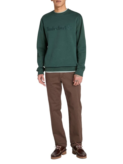 EMBROIDERY TONAL Sudadera con cuello redondo tejas verdes - Sudaderas