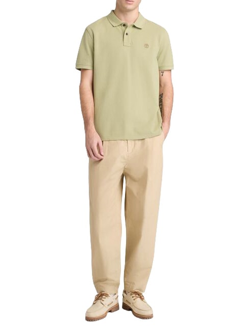 MILLERS RIVER Camisa polo de algod&oacute;n verde claro - camisa polo