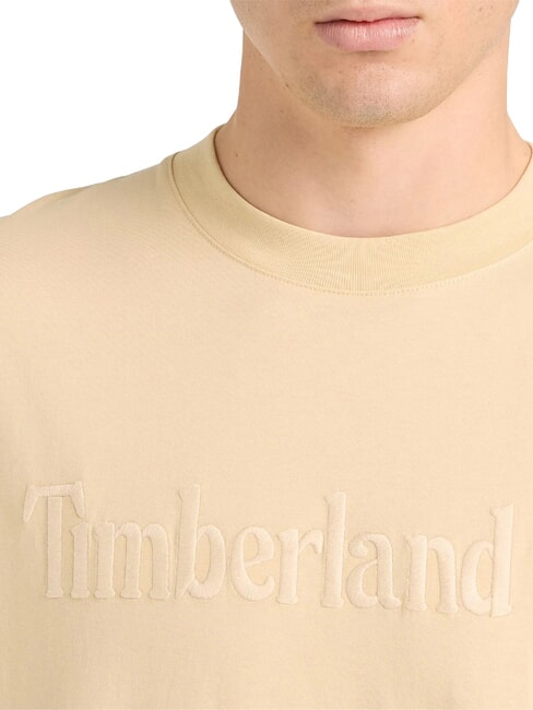 EMBROIDERY TONAL Camiseta de algod&oacute;n masilla - camiseta