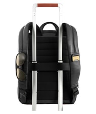 PIQUADRO RUSSEL Mochila para port&aacute;til de 14", de piel. negro - Mochilas para port&aacute;til - 3