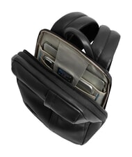 PIQUADRO RUSSEL Mochila para port&aacute;til de 14", de piel. negro - Mochilas para port&aacute;til - 4