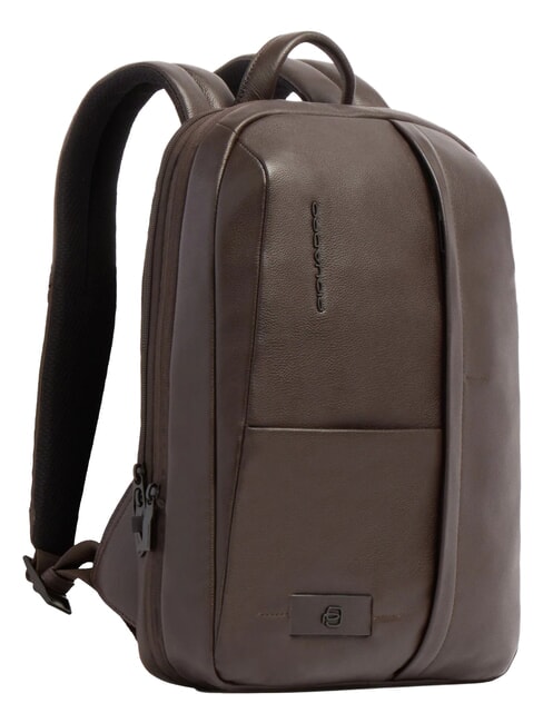 RUSSEL Mochila para port&aacute;til de 14", de piel. MORO - Mochilas para port&aacute;til
