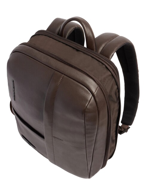 RUSSEL Mochila para port&aacute;til de 14", de piel. MORO - Mochilas para port&aacute;til
