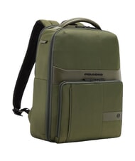 PIQUADRO WOLLEM Mochila de piel y tela, soporte para port&aacute;til de 14" VERDE - Mochilas para port&aacute;til - 2