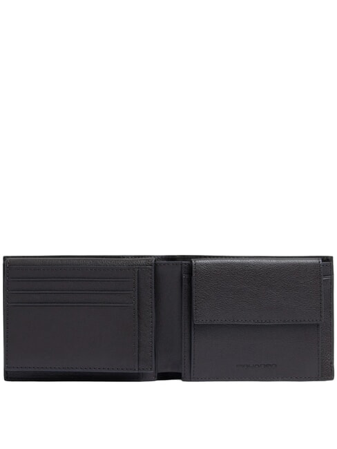 Cartera CUADRADO NEGRO, en cuero verde / marr&oacute;n oscuro - Carteras Hombre