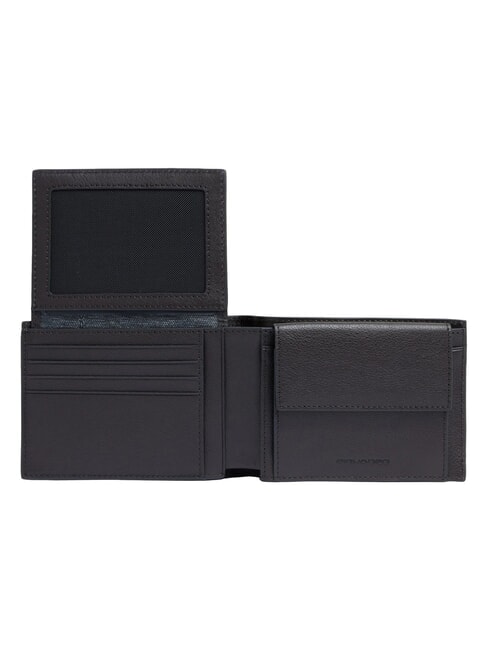 Cartera CUADRADO NEGRO, en cuero verde / marr&oacute;n oscuro - Carteras Hombre
