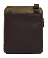 PIQUADRO BLACK SQUARE  Bolso plano de piel verde / marr&oacute;n oscuro - Bandoleras Hombre - 3